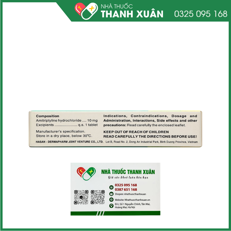 Trimibelin 10 trị bệnh trầm cảm nội sinh, giảm lo âu (4 vỉ x 15 viên)